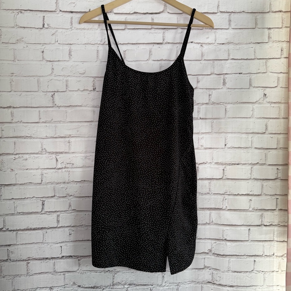 Boohoo Black Dress with White Accents